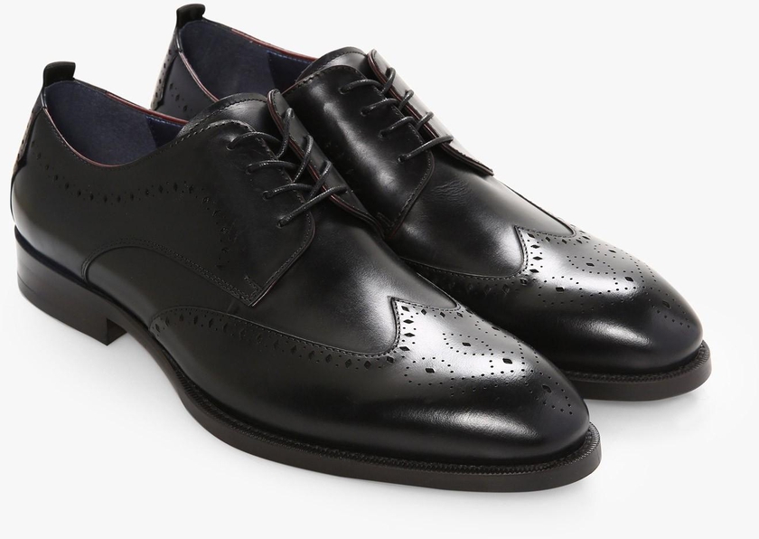 Black Candyd Wingtip Brogue Shoes