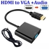 HDMI To VGA Converter Adapter With Audio Cable ..