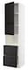 METOD / MAXIMERA Hi cab f micro w door/2 drawers, white Enköping/brown walnut effect, 60x60x240 cm - IKEA