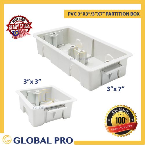 PVC 3”X 3”/3”X 7” Partition Box/Single Gang Partition Box