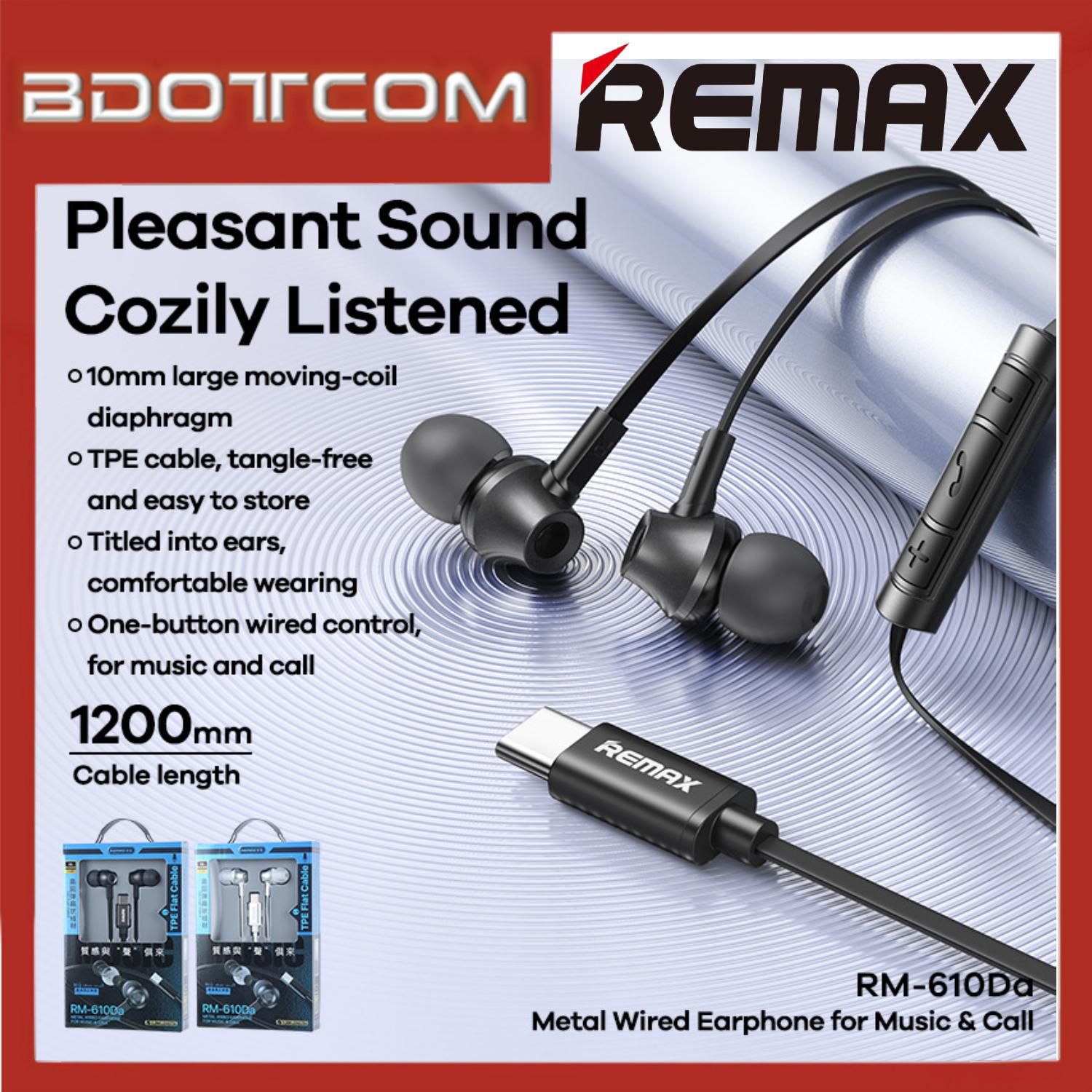 Remax RM-610Da Type-C Interface Stereo In-Ear Earphone Headphone