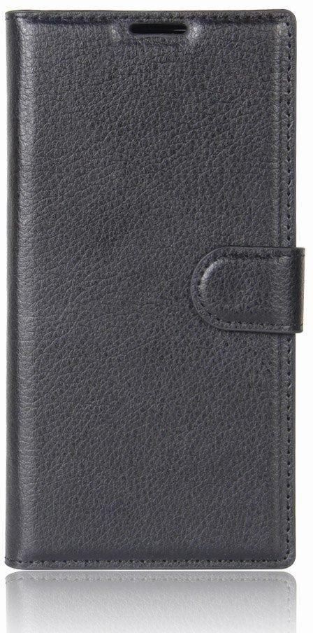 BlackBerry KEYone Case Cover , GENUINE LEATHER , Premium Wallet , Card Slots , Black