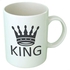 King Ceramic Mug - Black/White