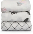 3-Pcs Baby Swaddle Blanket Unisex Wrap Soft Silky Muslin, Blanket For Boys And Girls Set Of 3- Colorful Feather/Small White Lattice/Black Feather