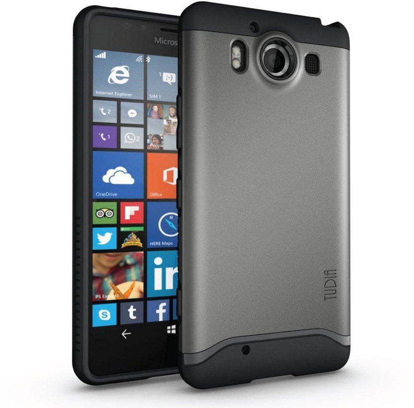 Microsoft Lumia 950 Case Cover , TUDIA , Dual Layer Protective , Metallic Slate