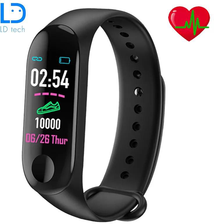 LD tech Sport Smart watch smart Band Bracelet M3 Monitor Waterproof Smart Wristbands fitness Tracker