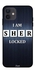 I Am Sher Locked Printed Case Cover -for Apple iPhone 12 mini Blue/White/Black أزرق/ أبيض/أحمر