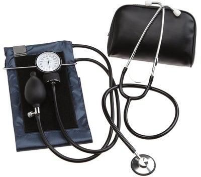 Aneroid Sphygmomanometer Stethoscope Kit Professional Blood Pressure Machine with Manual Inflation Cuff