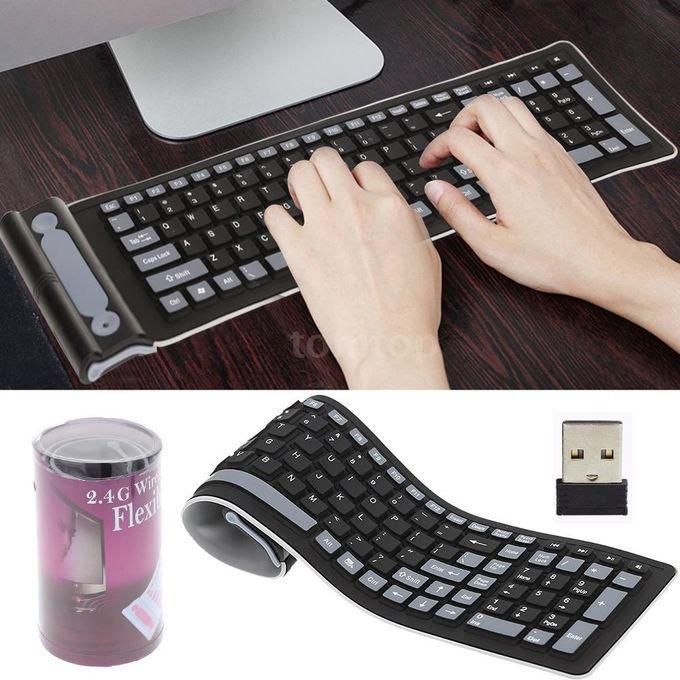 Portable Flexible Soft Silicone Wireless Keyboard Waterproof