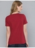 Solid Pattern Round Neck T-Shirt Red
