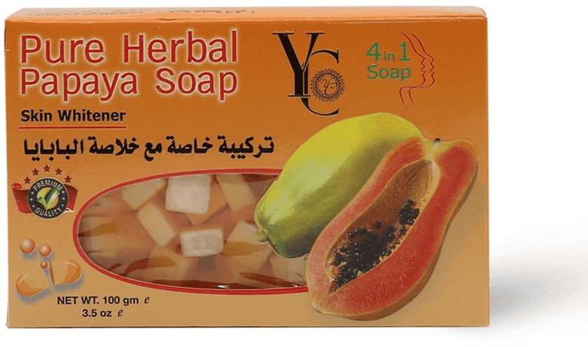 Yc Pure Herbal Papaya Soap 4 In 1 - 100 Gm