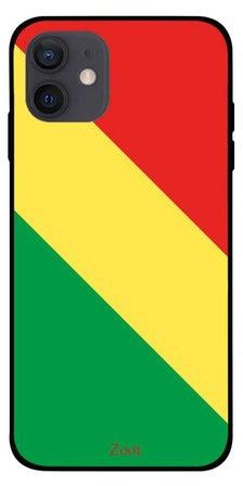 Guinea Flag Printed Case Cover -for Apple iPhone 12 mini Red/Yellow/Green أحمر/ أصفر/أخضر