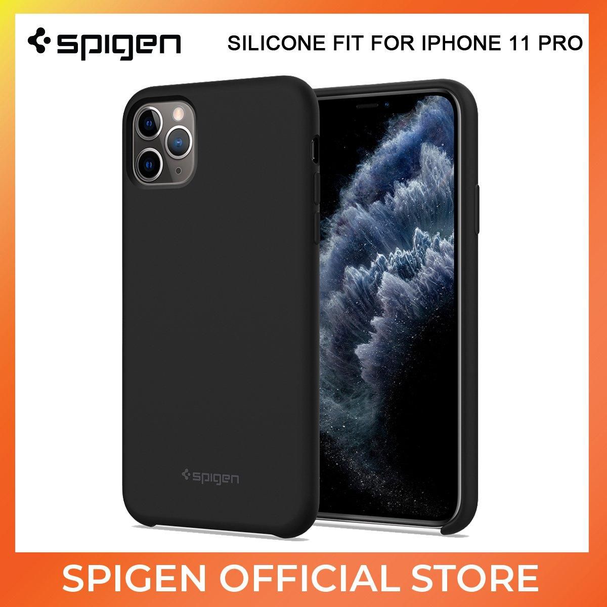 Spigen Silicone Fit Case for Apple iPhone 11 Pro (Black)