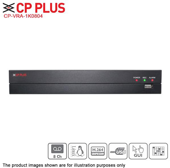 CP Plus CP-VRA-1K0804 8 Channel up to 2.4MP 1080P Indigo AHD TVI CVI CVBS IP CCTV DVR