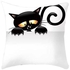 Cat Printed Cushion Cover White/Black/Yellow 45x45cm