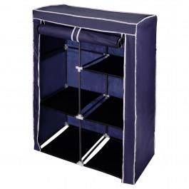 Al Alamiya Fabric Wardrobe, 2 Doors, 5 Shelves With Hanger, 90×48×140 cm - Dark Blue
