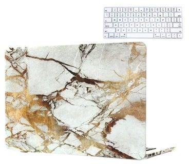 Hard Case Cover With Keyboard Cover For Apple MacBook Air 13.3-Inch Gold Marble