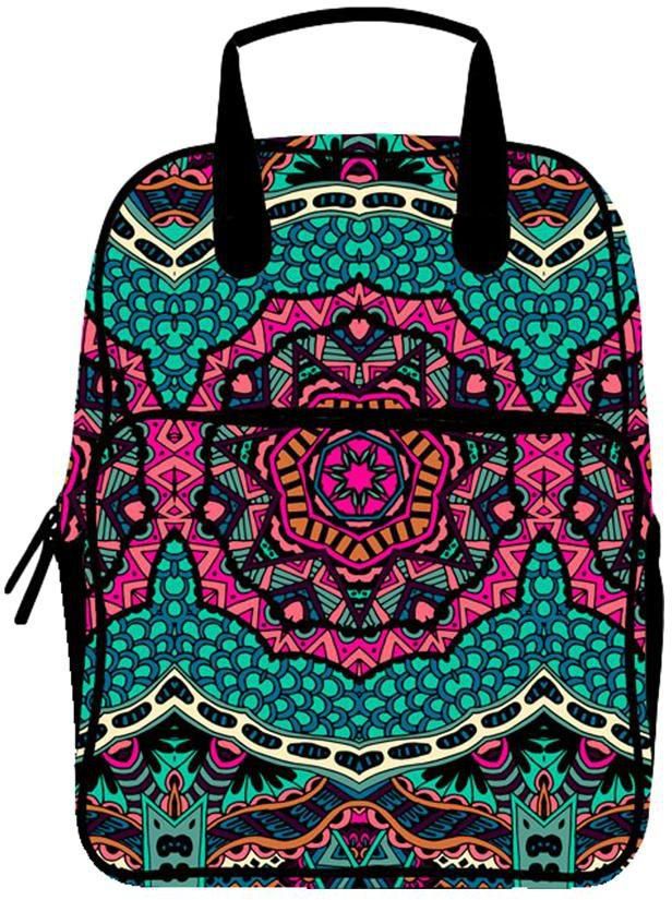 NAS Trends Paisley Print Backpack for Women - Multi Color