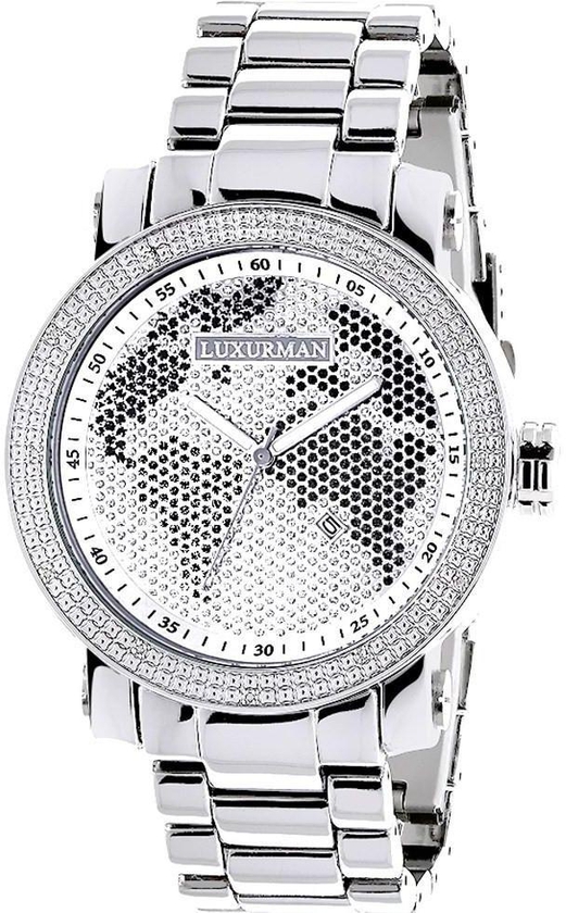Luxurman Silver Stainless White dial Classic for Men [964781]