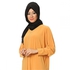 Afili Zippered Abaya for Women - Small, Saffron