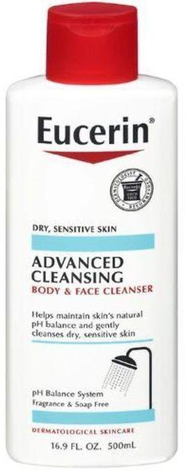 Eucerin Advanced Cleansing Body & Face Cleanser-16.9oz.