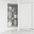 METOD Corner wall cabinet with carousel, white/Ringhult white, 68x100 cm - IKEA