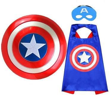 Double Sided Character Costume Cape And Mask Set