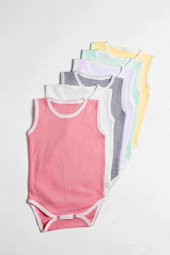 Bodysuits Cut 6Units Colors ( Multicolore Color May Vary )