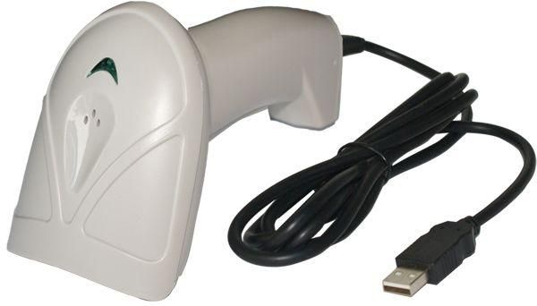 White USB Laser POS Barcode Bar Code Scanner Reader Decoder with USB Cable