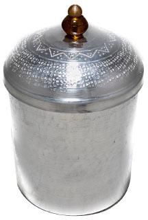 Large Silver Cylinder Box