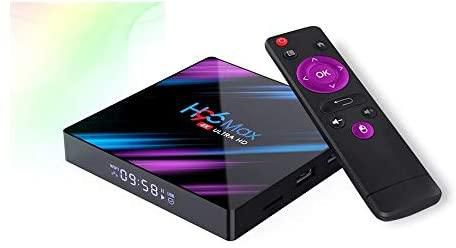 Technology Flame H96 MAX Android 9.0 TV Box Dual Band 2.4G /5GWIFI BT 4.0 USB 3.0 Set Top Box (4GB RAM and 64GB ROM)