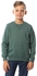 Ted Marchel Boys Basic Round Neck Solid Sweatshirt - Heather Dark Green