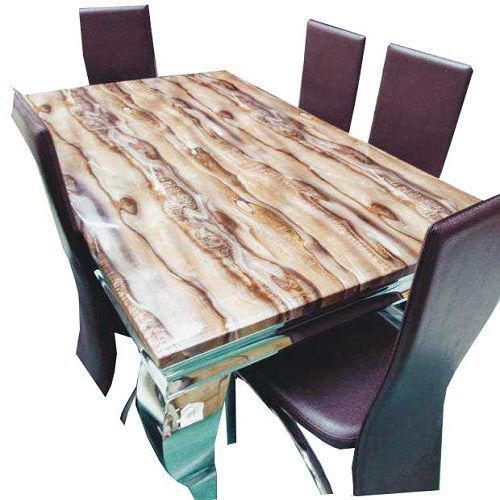 Marble Chintel Dinning Set Furniture + 6 Dining Chairs
