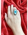 Ring Blue Eye For Women With Eye Stone In Silver Plated And Neikal