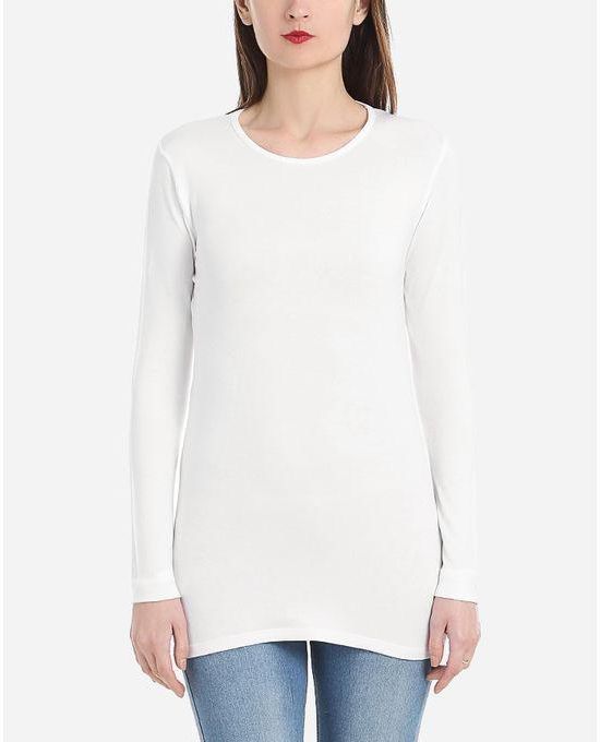 Belladonna Basic Round Neck T-Shirt - Off White
