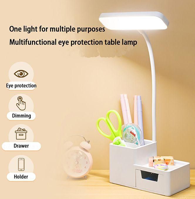 3 Modes Led Table Lamp Generic Rechargeable Eye Caring Touch Stepless Dimming