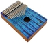 17-Key Portable Wooden Kalimba Thumb Piano Mbira with Colored Tree Drawing