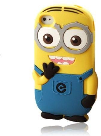 3D Cute Cartoon Despicable Me Minion Soft Silicone Back Universal Cases Cover For Apple Iphone 5 5G