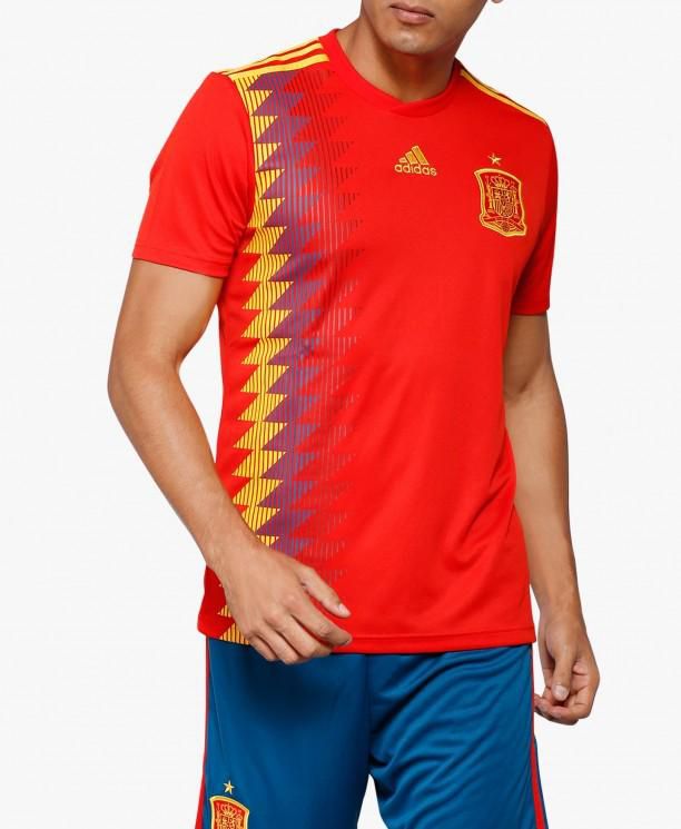 Red Spain Home Replica Football Jersey