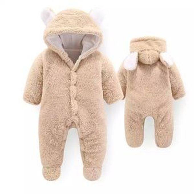 Fashion Baby Warm Rompers/jumpsuit With A Hood-premium Quality Baby Clothes