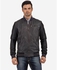 Ravin Casual Leather Jacket - Dark Grey
