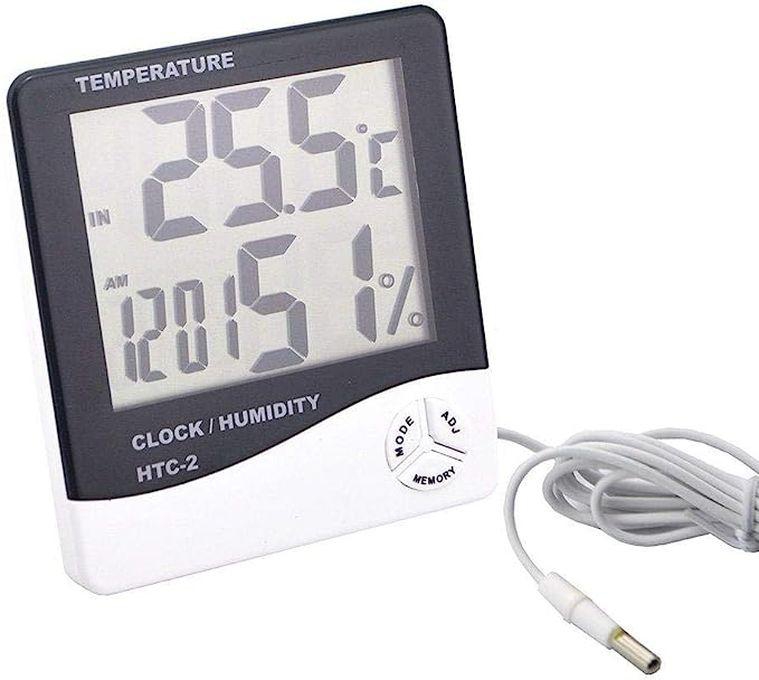 جهاز قياس درجة حرارة داخلي وخارجي بشاشة LCD رقمية من ستار HTC-2