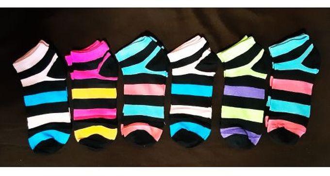 Fashion Ankle Happy Socks 6 Pairs Set 100% Cotton Assorted