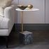 Cube C-Side Table - White/Gray Marble