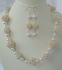 Beautiful Necklace And Earrings _ White And Off White Louly