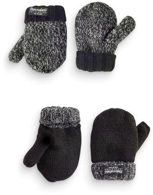 Grey Knitted Mittens Two Pack (Younger Boys)