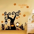 Halloween Tree House Haunted House Pumpkin Light Wall Sticker Multicolour