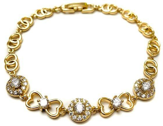 XP Jewelry Bows Strassy Bracelet - Gold