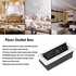 Floor Outlet Box, Power Supply Accessories 3 Hole Pop Up Desktop Socket Dual USB for Electrical Equipment