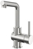 LUNDSKÄR Wash-basin mixer tap with strainer, stainless steel colour